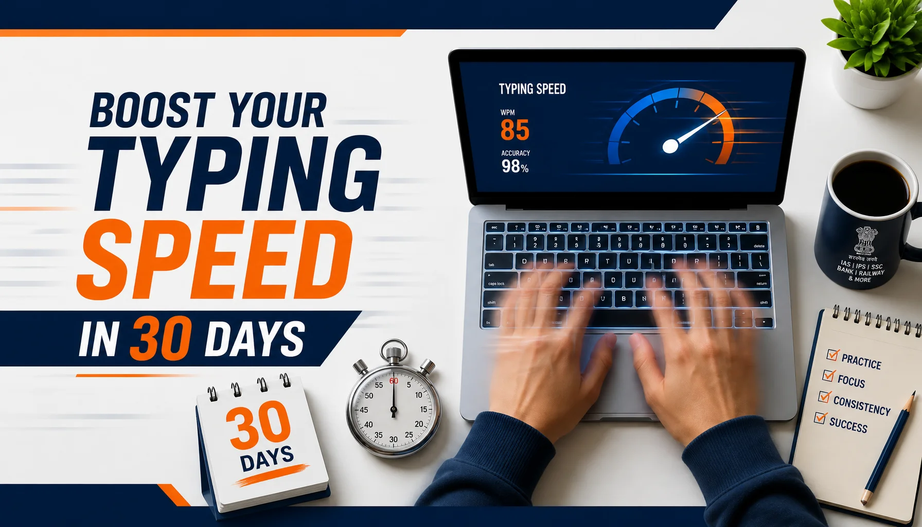 How to Increase Your Typing Speed for SSC CHSL Skill Test in 30 Days